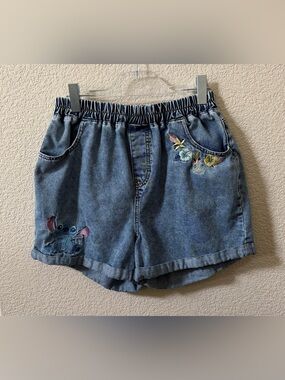 Disney Her Universe Youth Teen Size XL High Rise Pull On Denim Stitch Shorts 3"